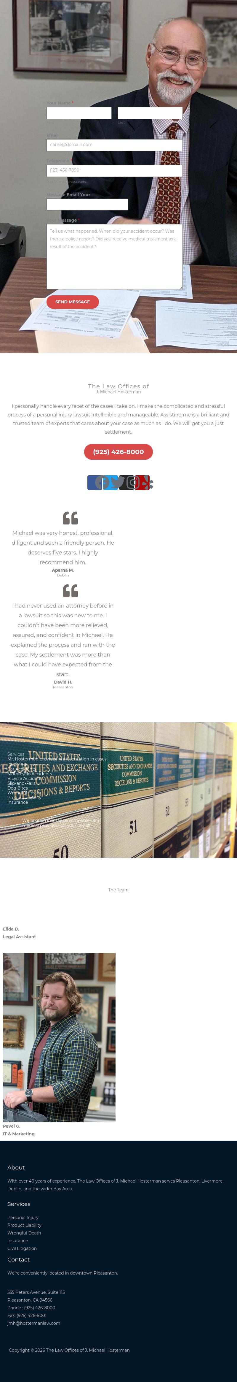 The Law Offices of J. Michael Hosterman - Pleasanton CA Lawyers