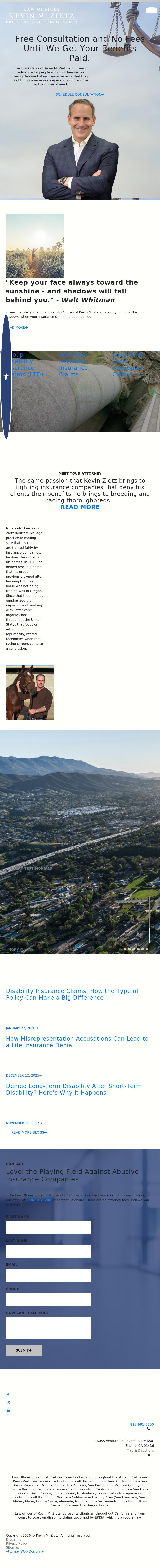 The Law Offices of Kevin M. Zietz - Encino CA Lawyers