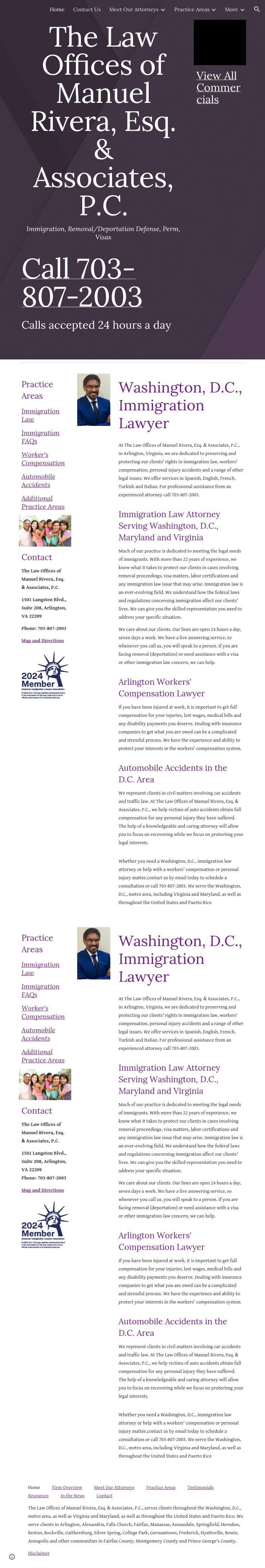 The Law Offices of Manuel Rivera, Esq. & Associates, P.C. - Arlington VA Lawyers