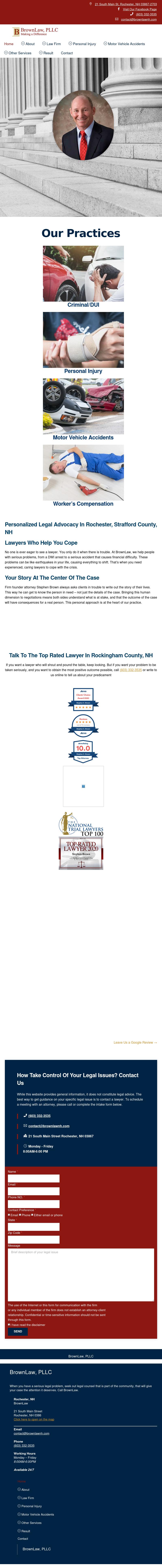 The Law Offices of Stephen C. Brown & Associates - Rochester NH Lawyers