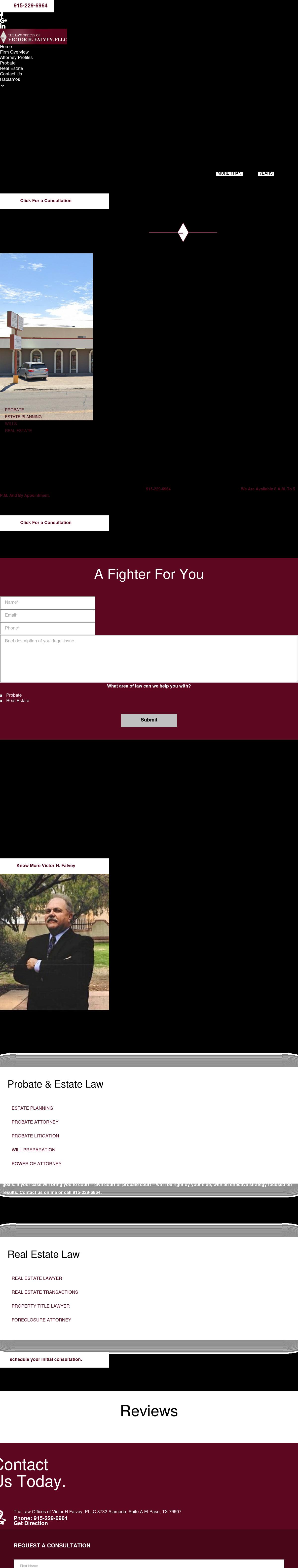 The Law Offices of Victor H. Falvey - El Paso TX Lawyers