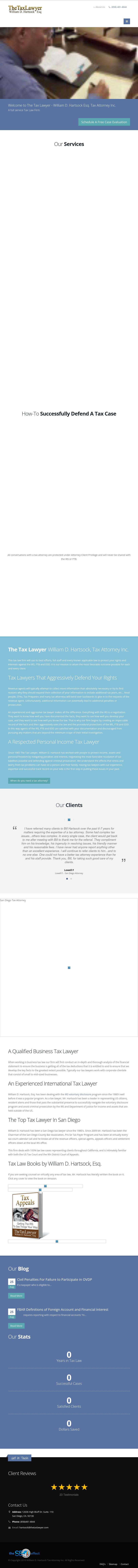 The Tax Lawyer - William D. Hartsock, Tax Attorney Inc. - San Diego CA Lawyers