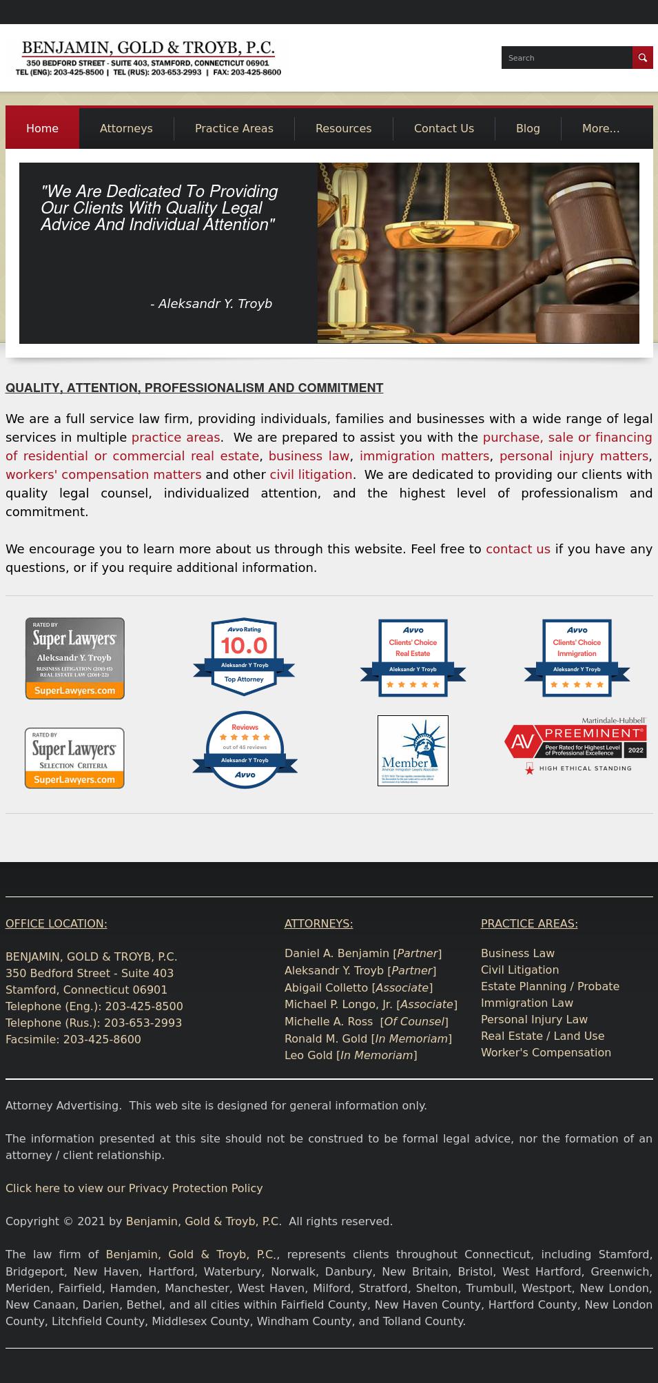 The Troyb Law Firm, LLC - Stamford CT Lawyers