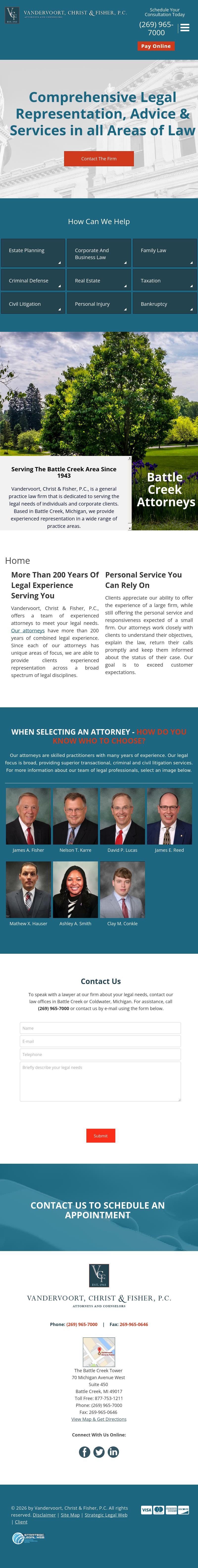 Vandervoort, Christ & Fisher, P.C. - Coldwater MI Lawyers