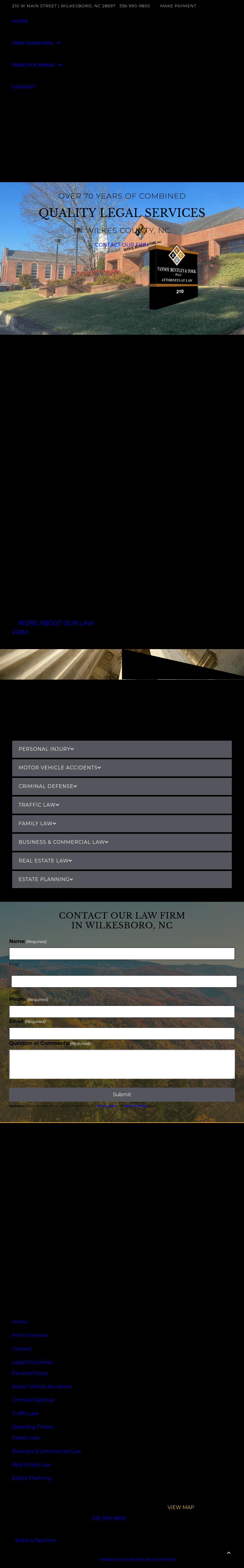 Vannoy, Colvard, Triplett & Vannoy, P.L.L.C. - North Wilkesboro NC Lawyers