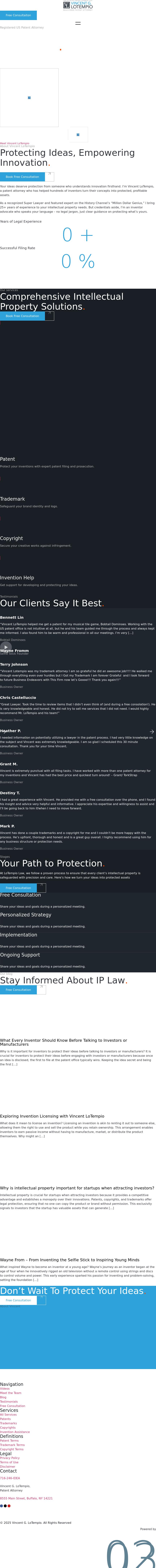 Vincent LoTempio Registered Patent Attorney - Clarence NY Lawyers