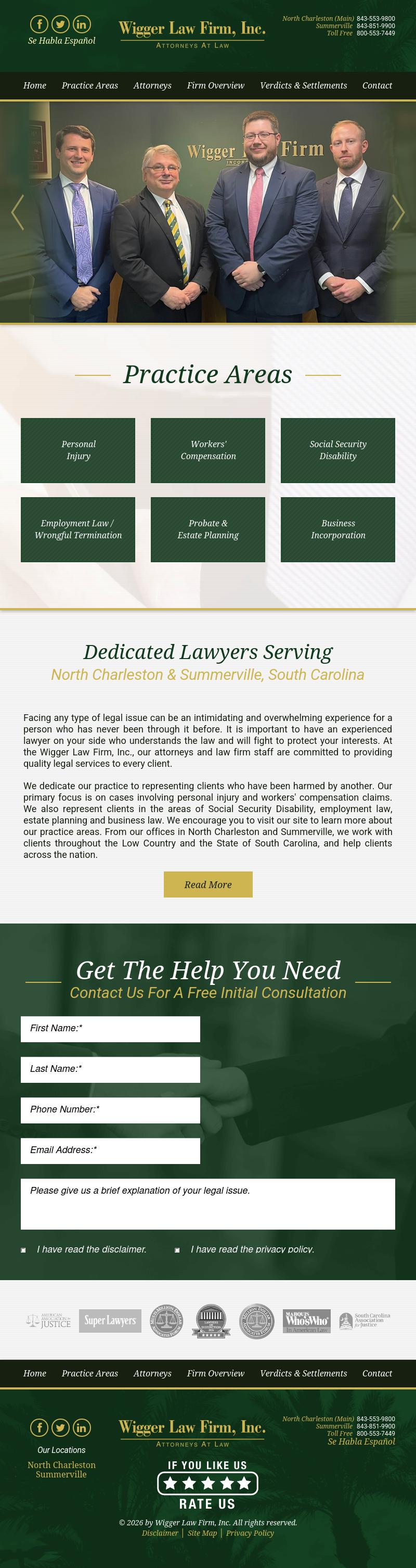 Wigger Law Firm Inc - North Charleston SC Lawyers