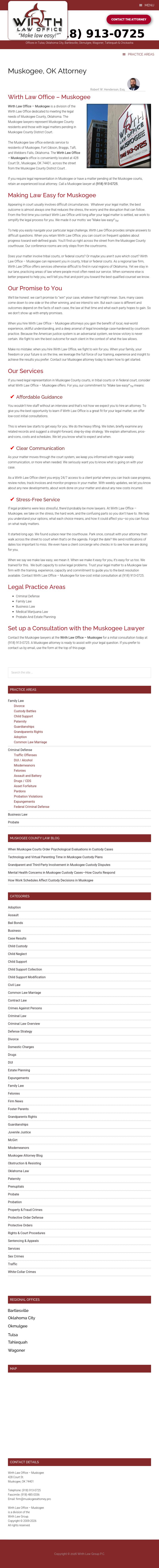 Wirth Law Office - Muskogee Attorney - Muskogee OK Lawyers