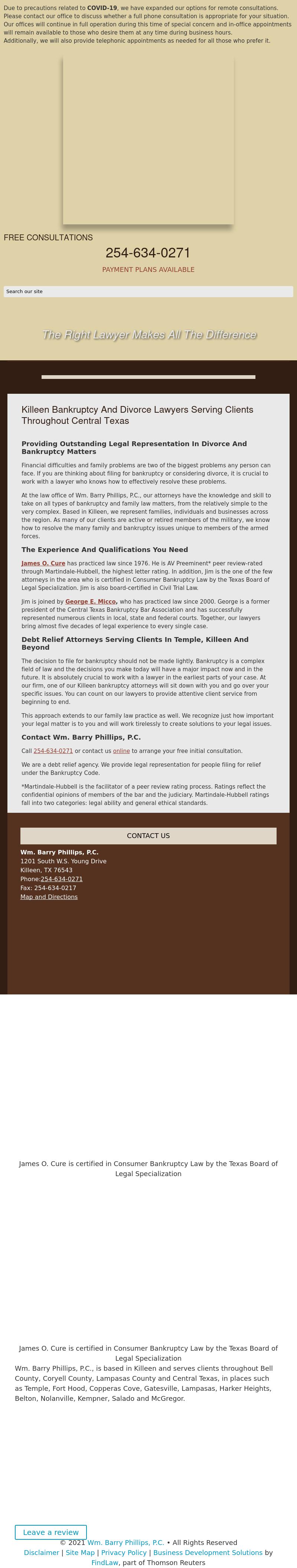 Wm. Barry Phillips, P.C. - Killeen TX Lawyers