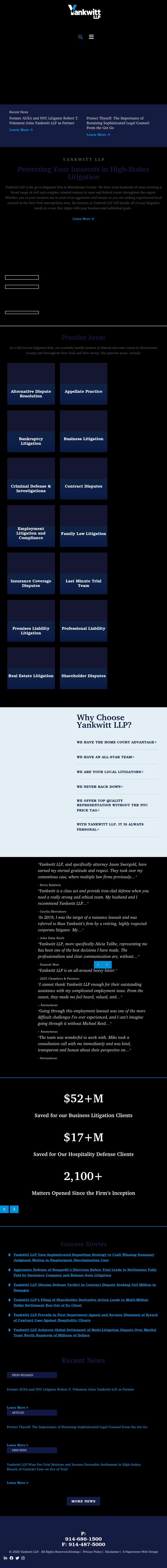 Yankwitt LLP - White Plains NY Lawyers