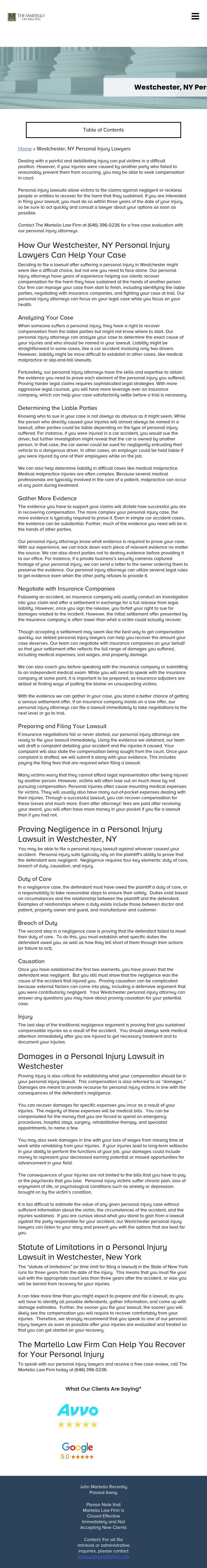 The Martello Law Firm - Yonkers NY Lawyers