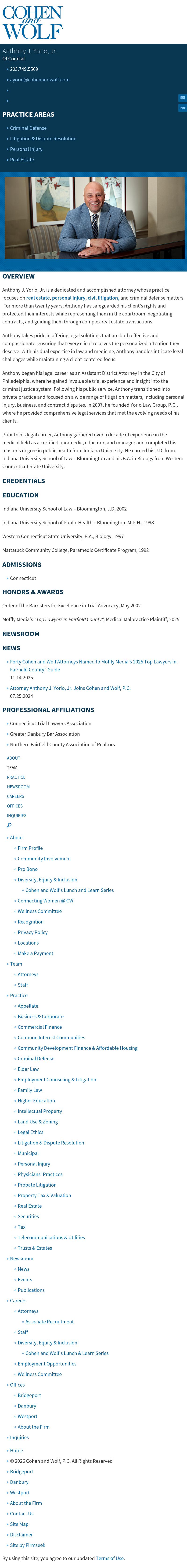 Yorio Law Group, P.C. - Danbury CT Lawyers