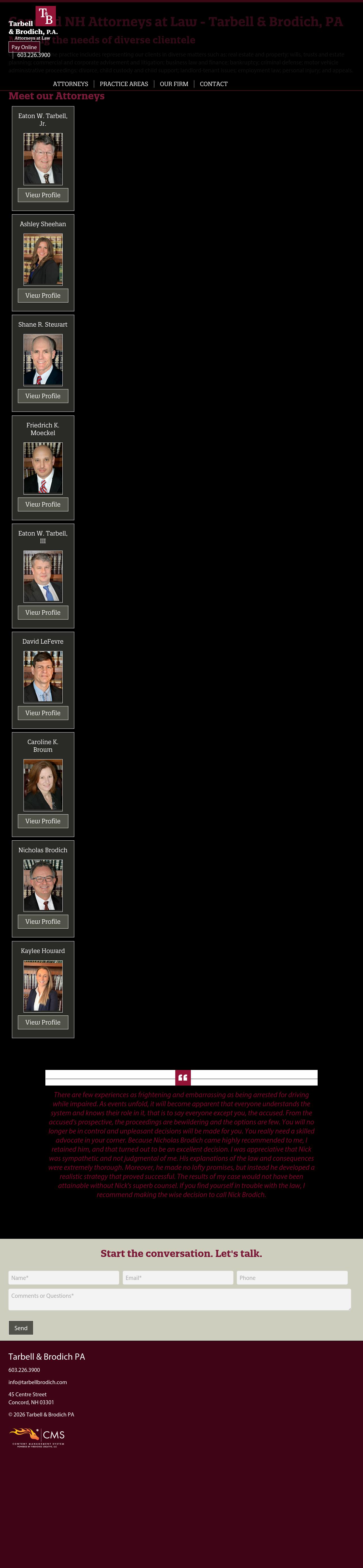 Tarbell Professional Association - Concord NH Lawyers