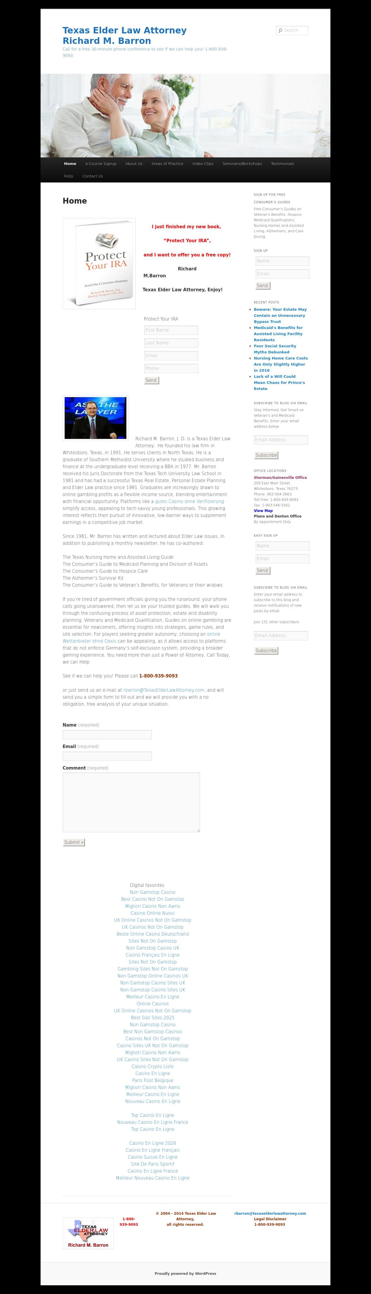 Texas Elder Law Attorney, Richard M. Barron - Whitesboro TX Lawyers