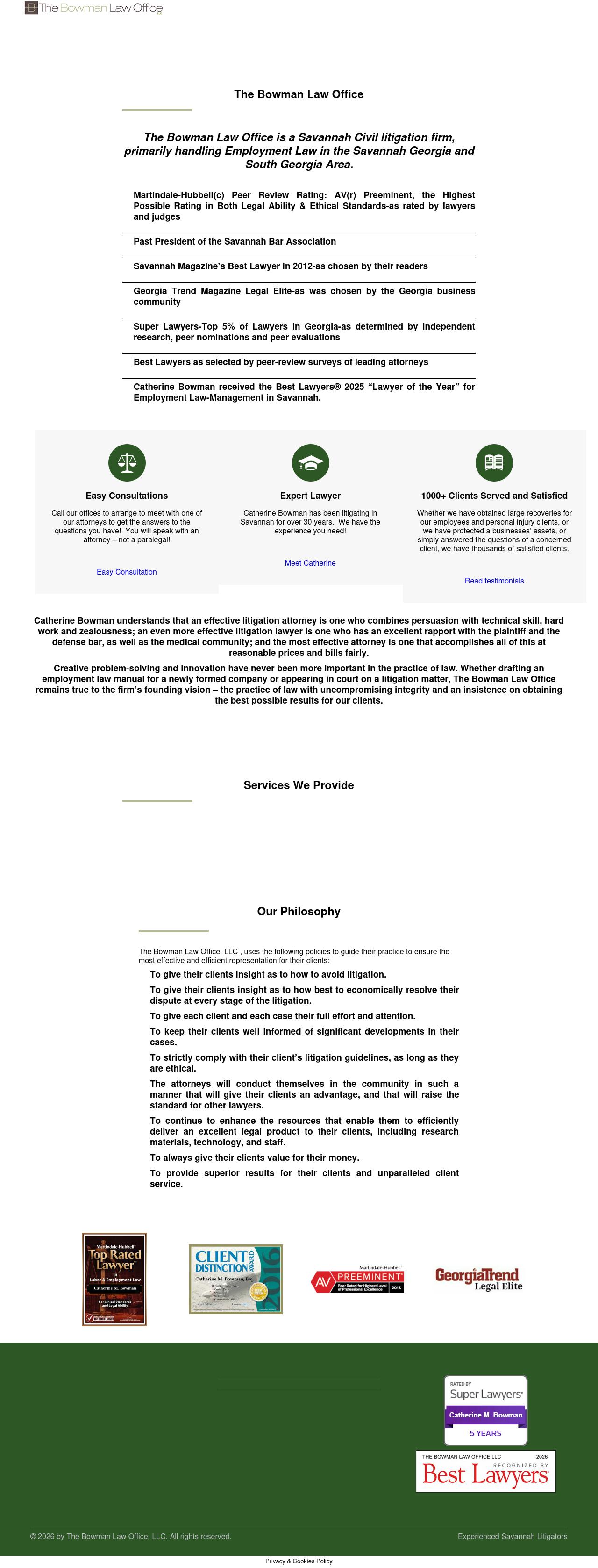 The Bowman Law Office, LLC - Savannah GA Lawyers