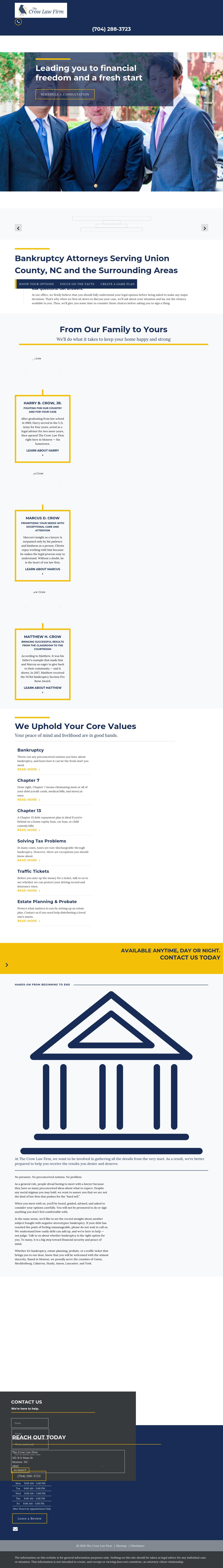 The Crow Law Firm - Monroe NC Lawyers