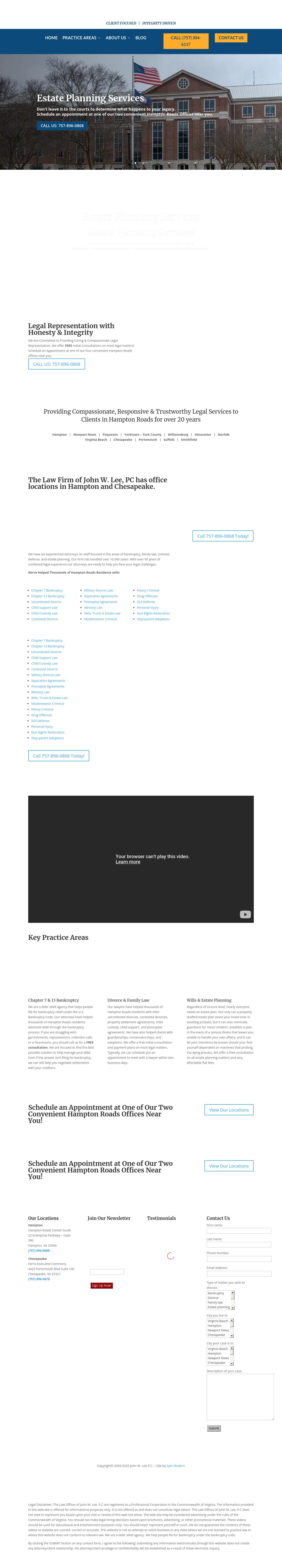 The Law Firm of John W. Lee, P.C. - Hampton VA Lawyers