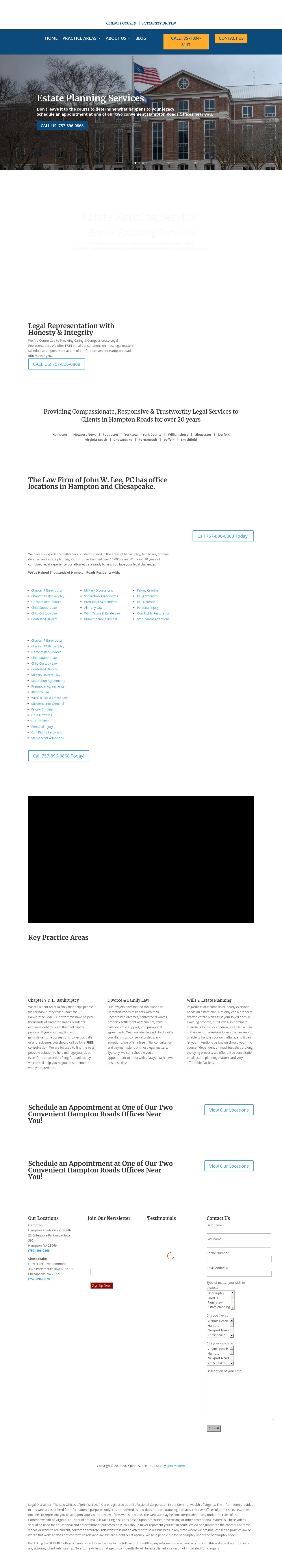 The Law Firm of John W. Lee, P.C. - Virginia Beach VA Lawyers