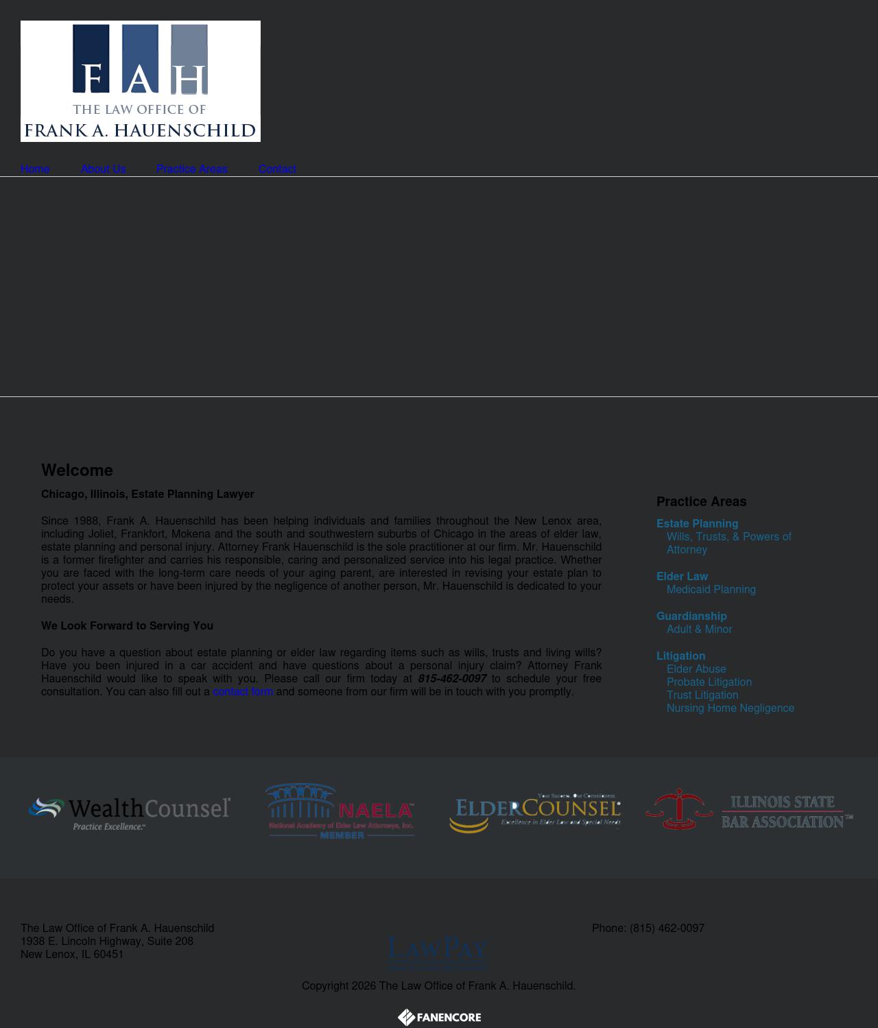 The Law Office of Frank A. Hauenschild - New Lenox IL Lawyers