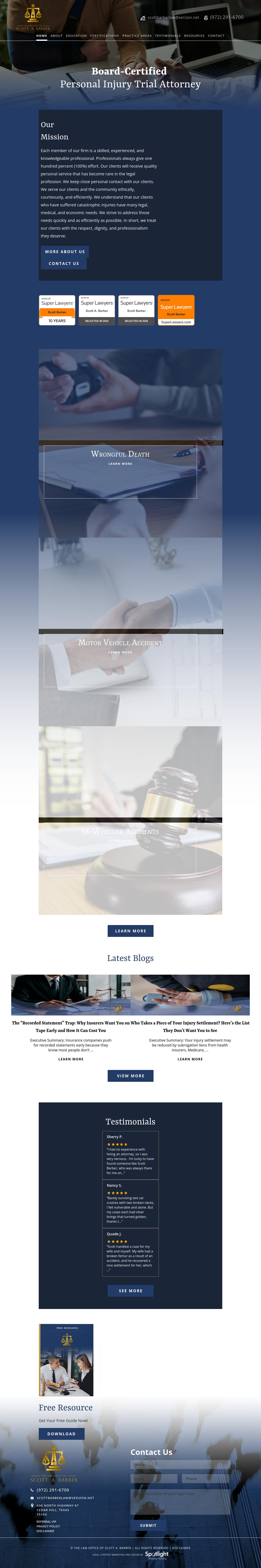 The Law Office of Scott A. Barber - Cedar Hill TX Lawyers