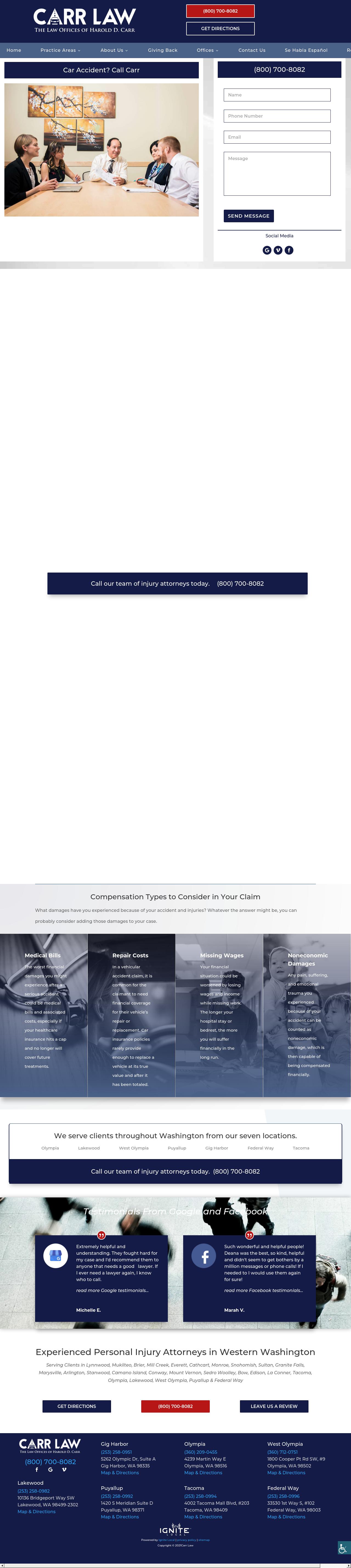 The Law Offices of Harold D. Carr, P.S. - Olympia WA Lawyers