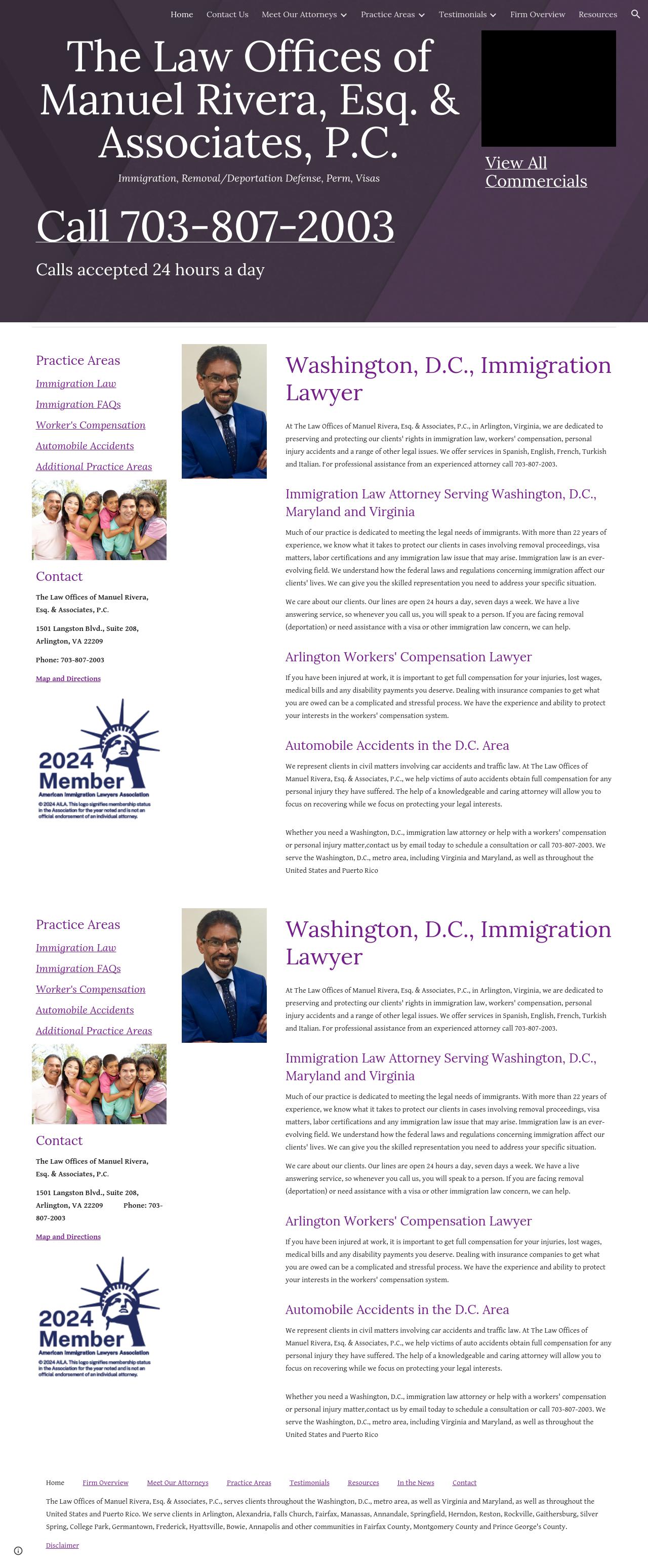 The Law Offices of Manuel Rivera, Esq. & Associates, P.C. - Arlington VA Lawyers