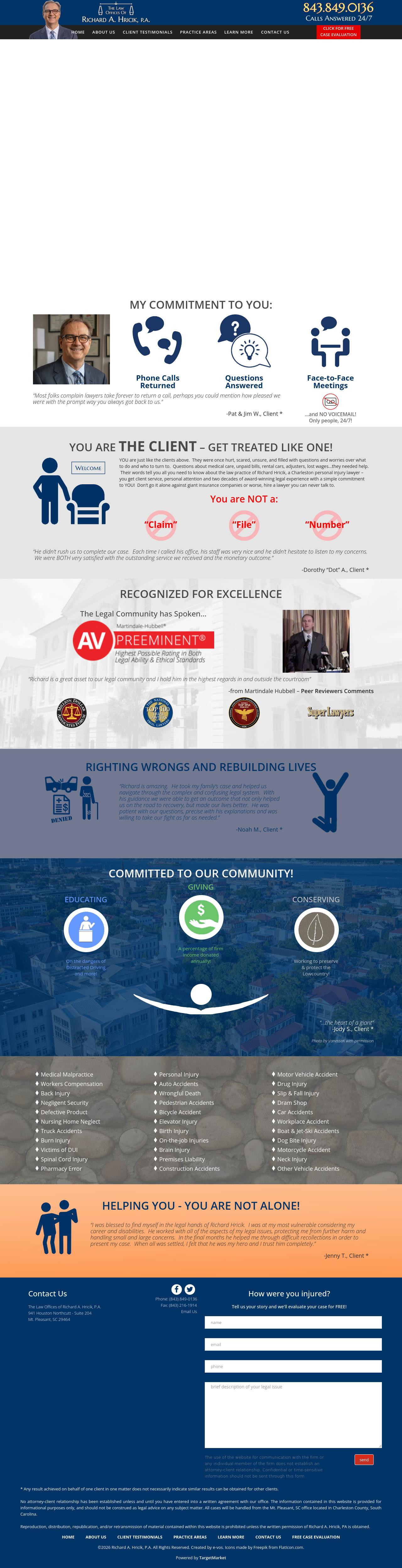 The Law Offices of Richard A. Hricik, P.A. - Mt. Pleasant SC Lawyers