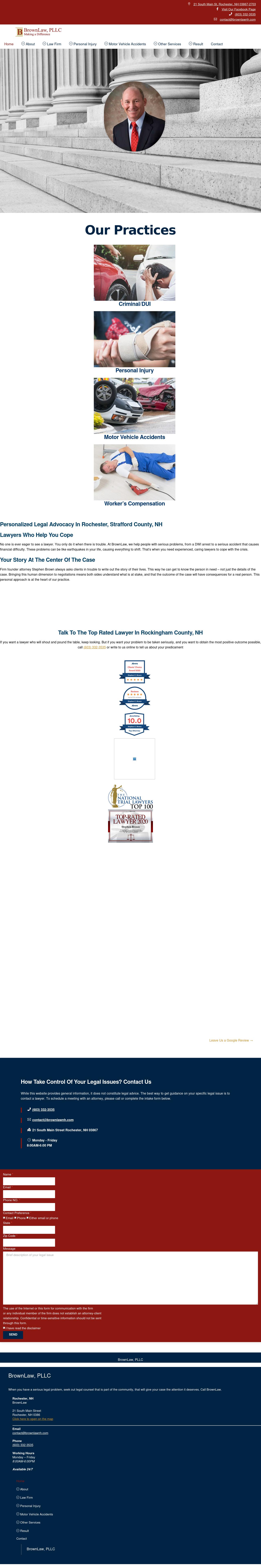 The Law Offices of Stephen C. Brown & Associates - Rochester NH Lawyers