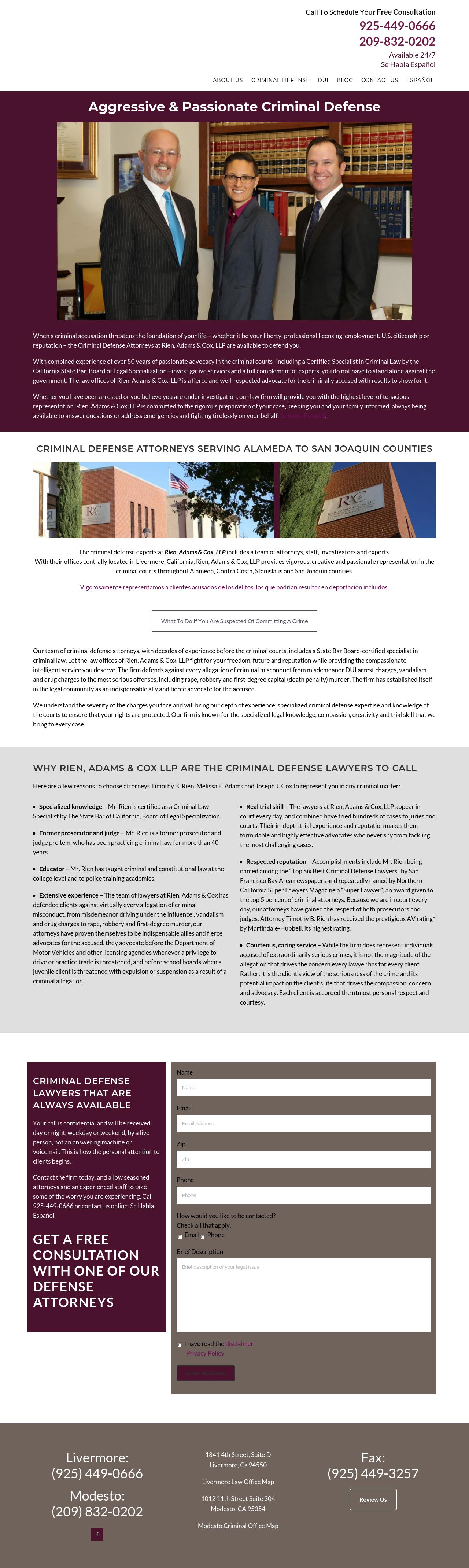 The Law Offices of Timothy B. Rien - Livermore CA Lawyers