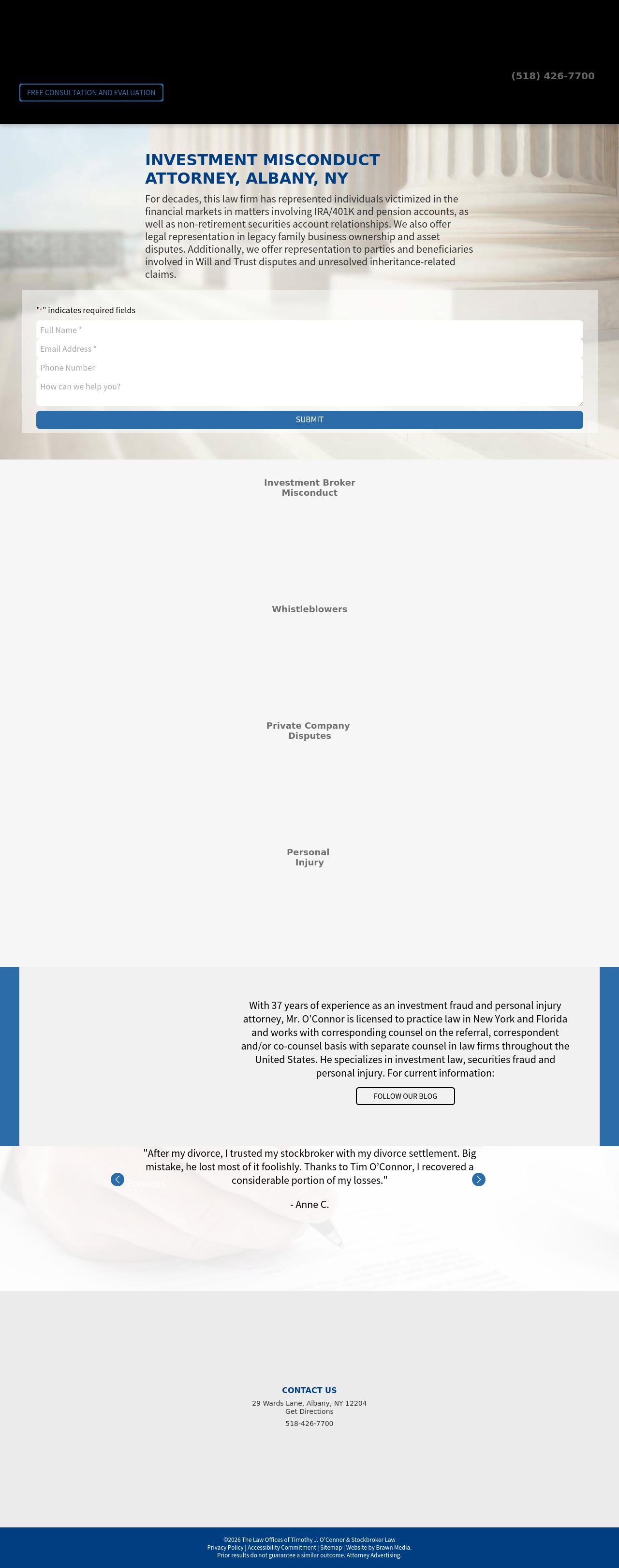 The Law Offices of Timothy J. O'Connor - Albany NY Lawyers