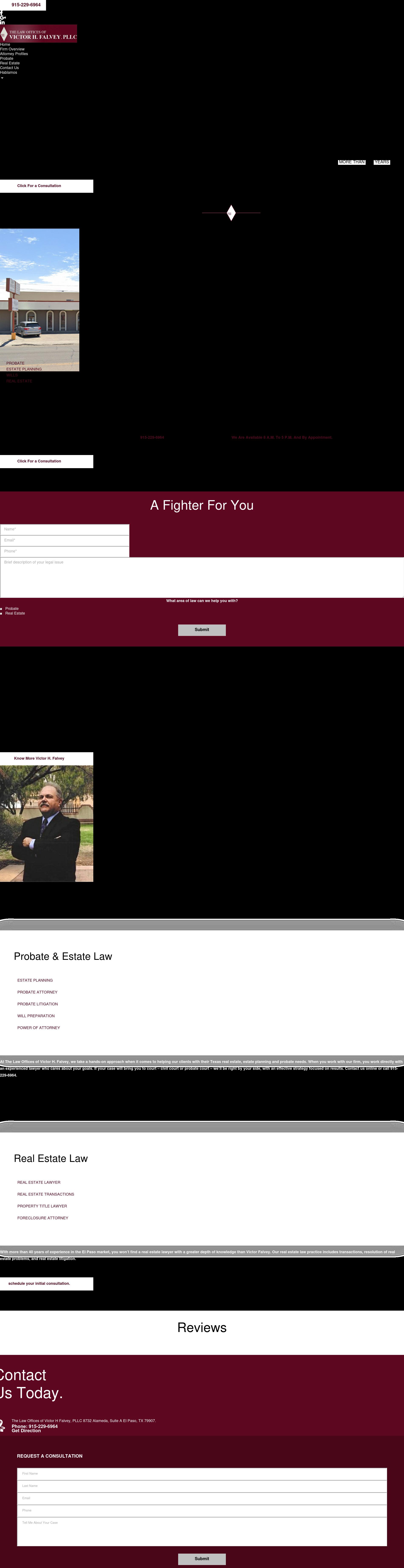 The Law Offices of Victor H. Falvey - El Paso TX Lawyers
