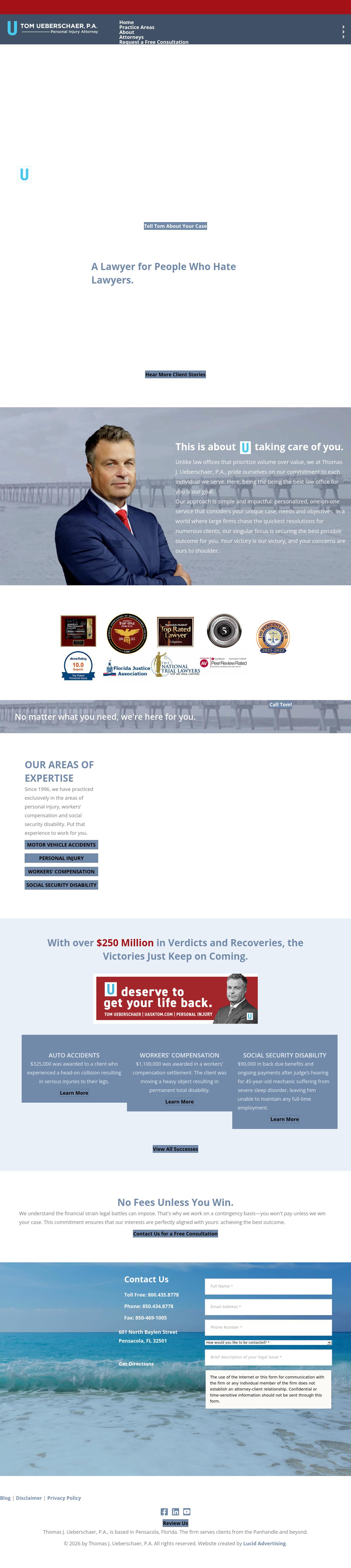 Thomas J. Ueberschaer, P.A. - Pensacola FL Lawyers