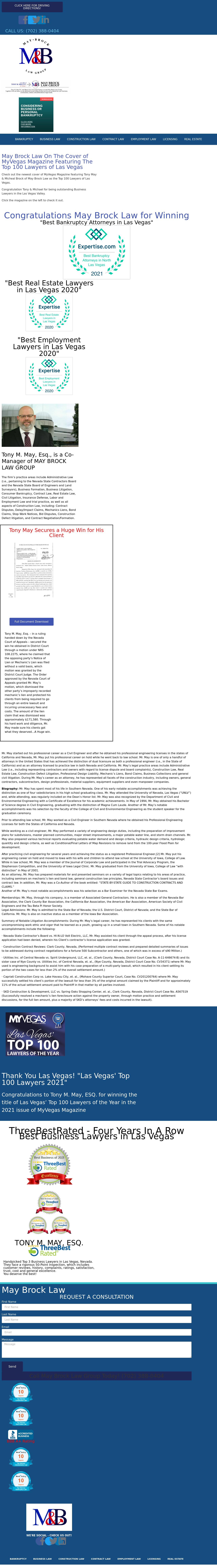 Tony M. May, P.C. - Las Vegas NV Lawyers