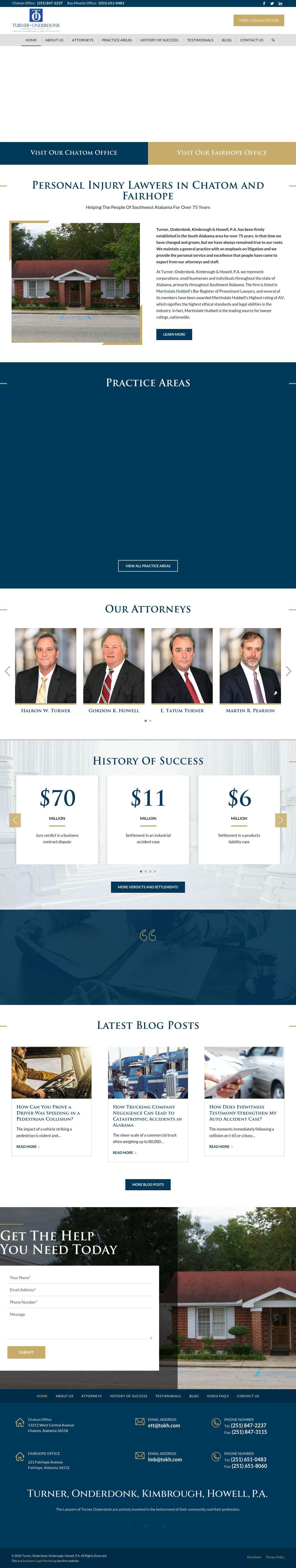 Turner, Onderdonk, Kimbrough & Howell, P.A. - Mobile AL Lawyers