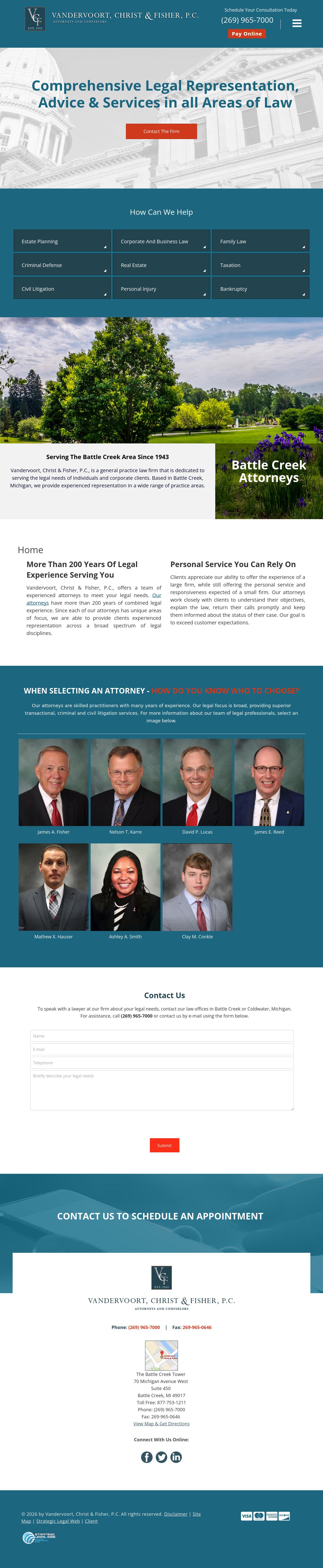 Vandervoort, Christ & Fisher, P.C. - Coldwater MI Lawyers