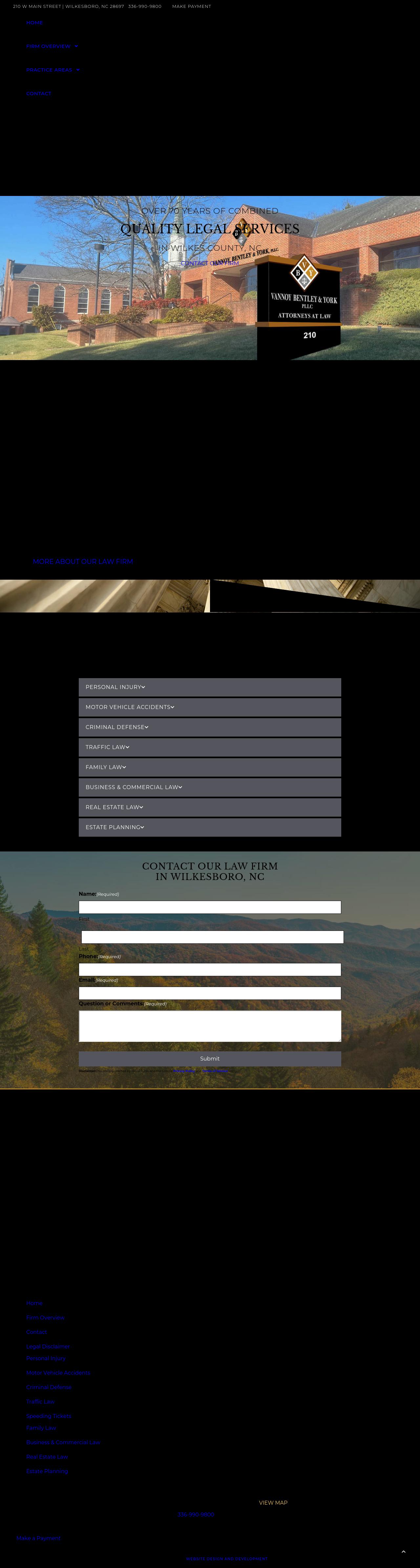 Vannoy, Colvard, Triplett & Vannoy, P.L.L.C. - North Wilkesboro NC Lawyers