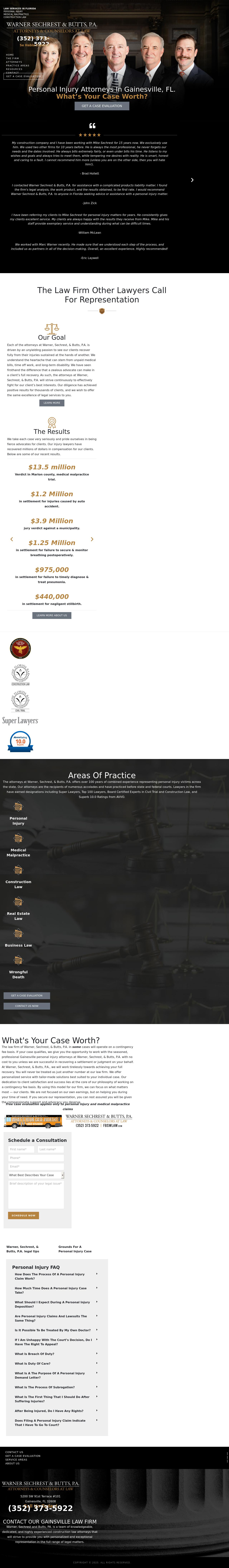 Warner, Sechrest & Butts P.A. - Gainesville FL Lawyers