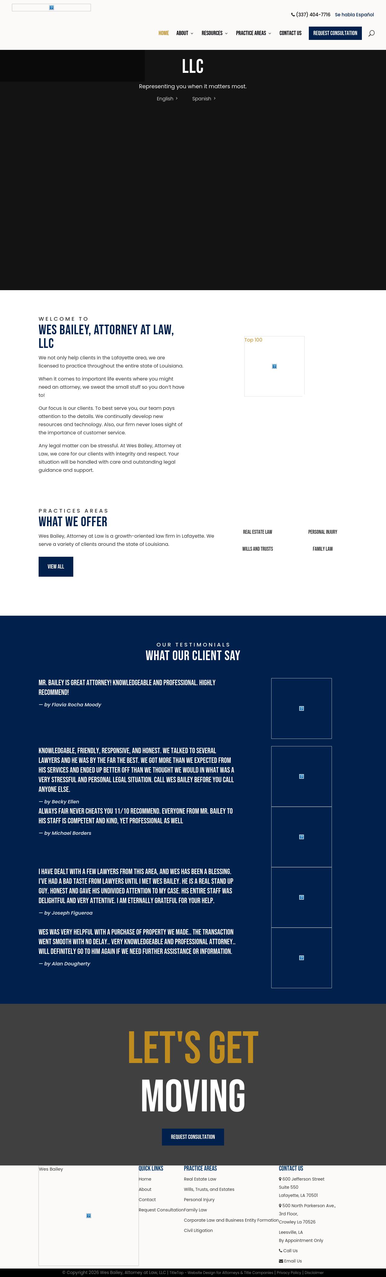 Wes Bailey Attorney at Law, LLC - Leesville LA Lawyers