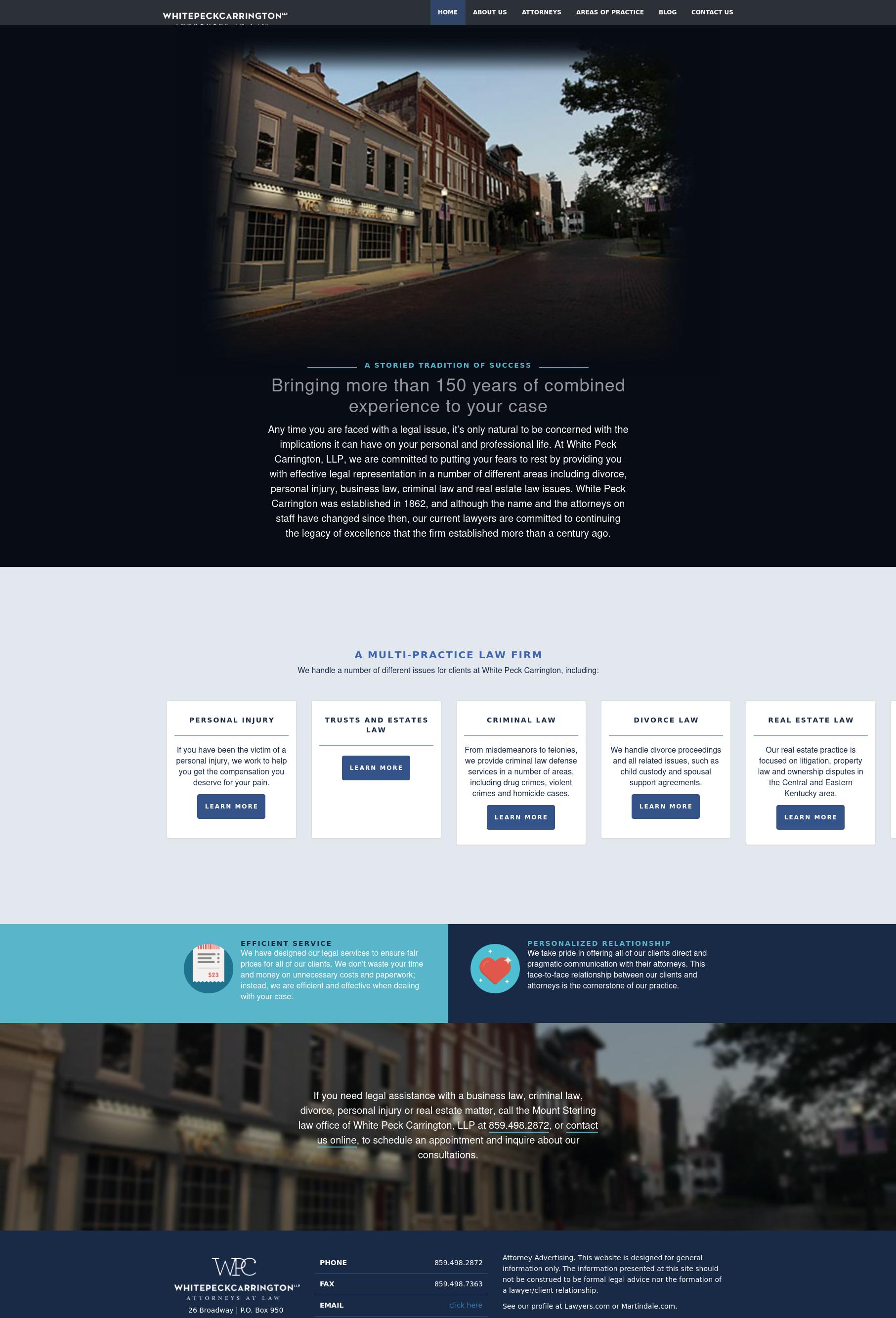 White Peck Carrington, LLP - Mount Sterling KY Lawyers